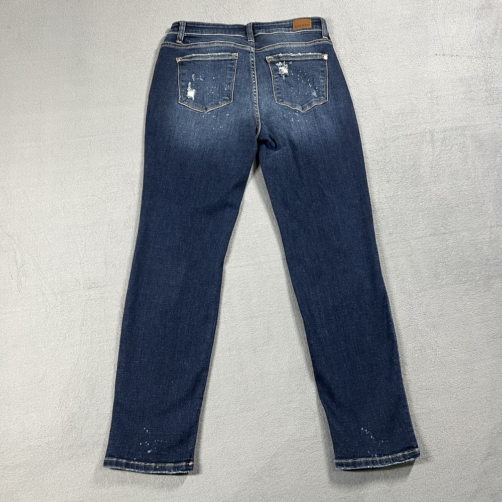 Judy Blue Jeans Womens 29 Boyfriend Dark Wash Mid Rise Stretch Denim - Picture 2 of 10